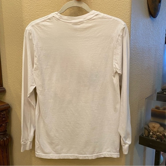 Cute Face Graphic White Long Sleeve Top Size Small - Picture 4 of 7